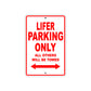Hardcore Lifer Parking Only All Others Will Be Towed Aluminum Decor Garage Sign