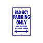 Harley Davidson Bad Boy Parking Only All Others Will Be Towed Aluminum Decor Garage Sign