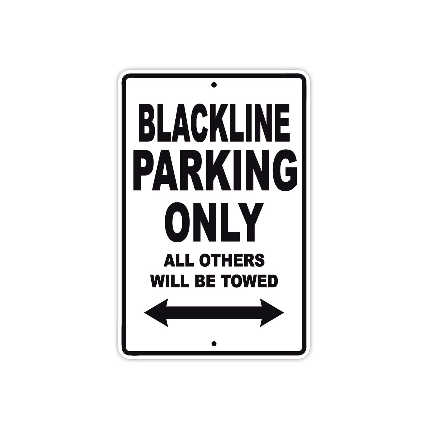 Harley Davidson Blackline Parking Only All Others Will Be Towed Aluminum Decor Garage Sign