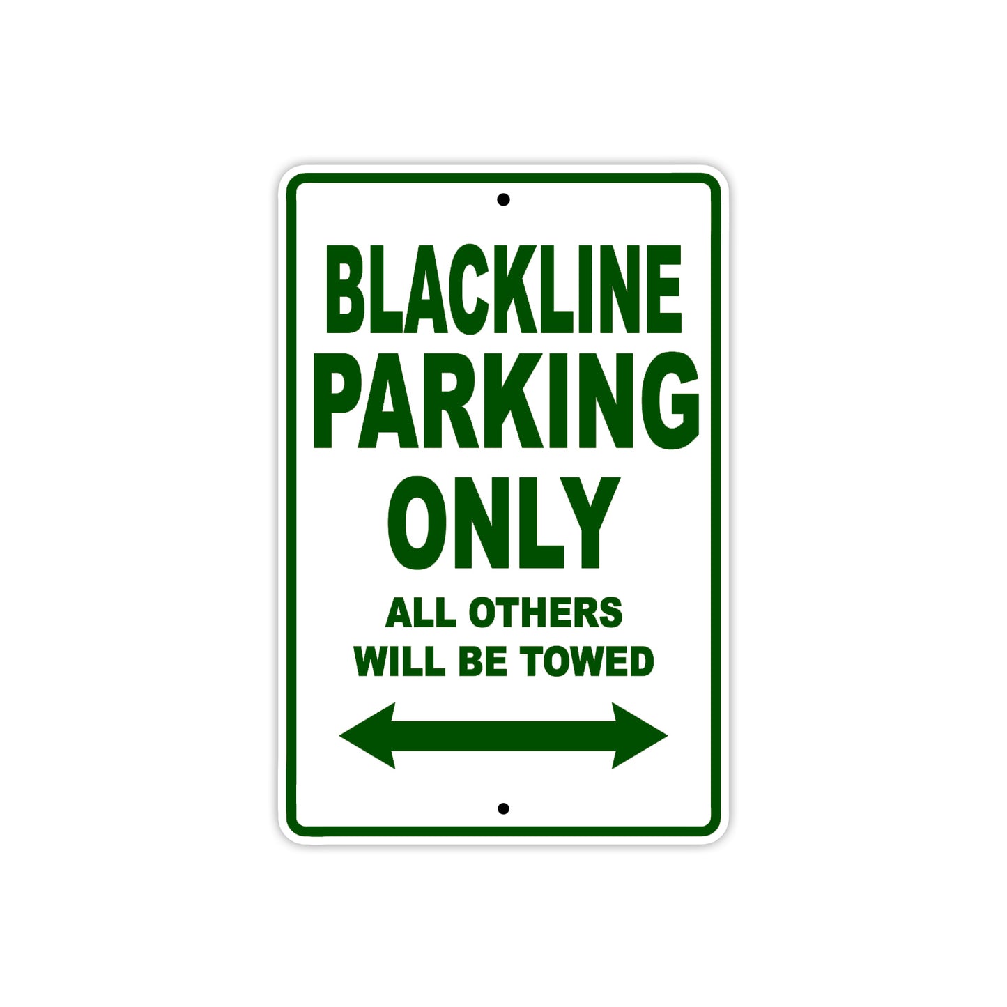 Harley Davidson Blackline Parking Only All Others Will Be Towed Aluminum Decor Garage Sign