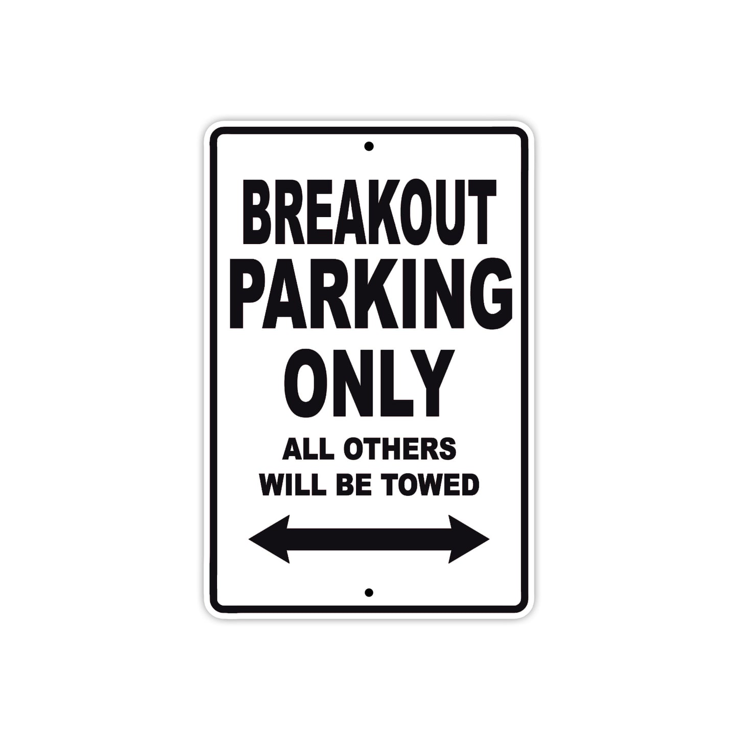 Harley Davidson Break Out Parking Only All Others Will Be Towed Aluminum Decor Garage Sign