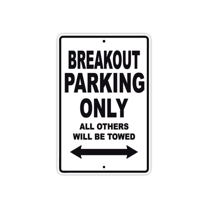Harley Davidson Break Out Parking Only All Others Will Be Towed Aluminum Decor Garage Sign
