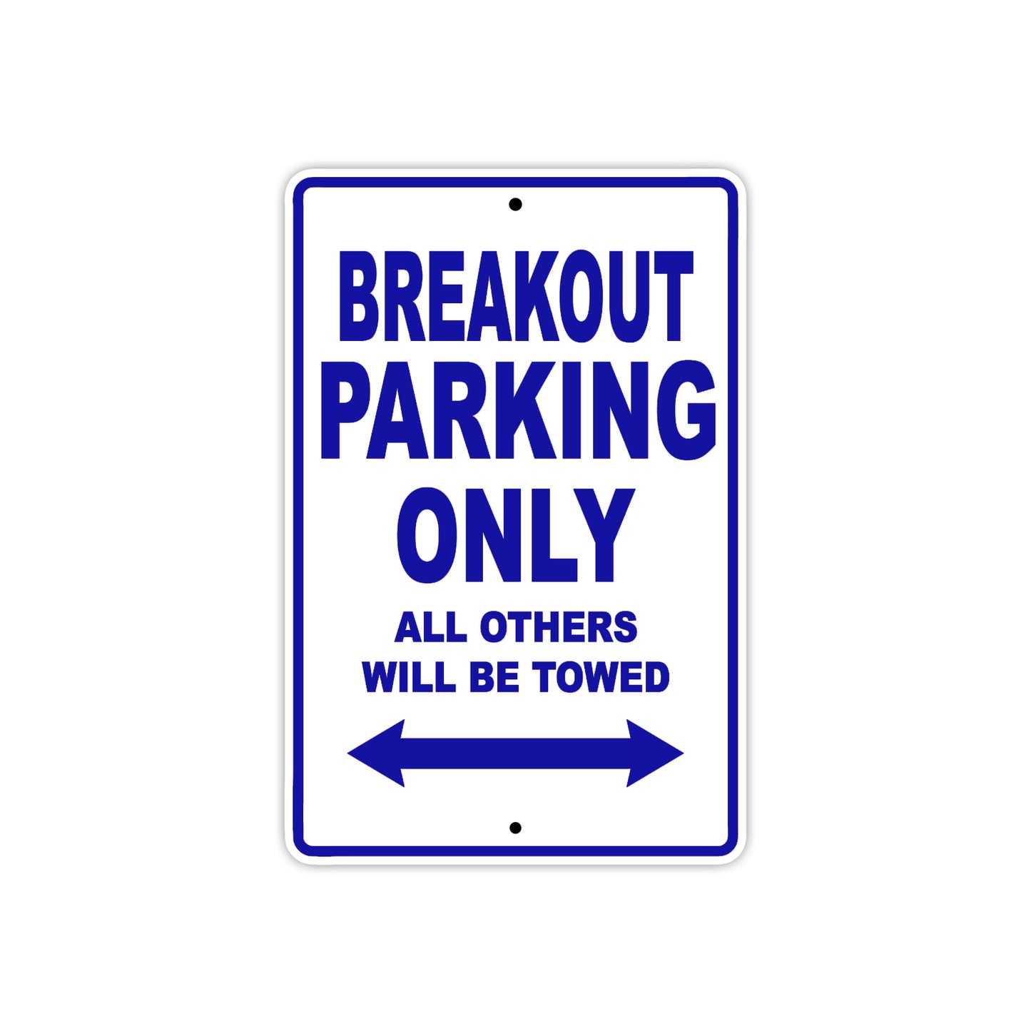 Harley Davidson Break Out Parking Only All Others Will Be Towed Aluminum Decor Garage Sign