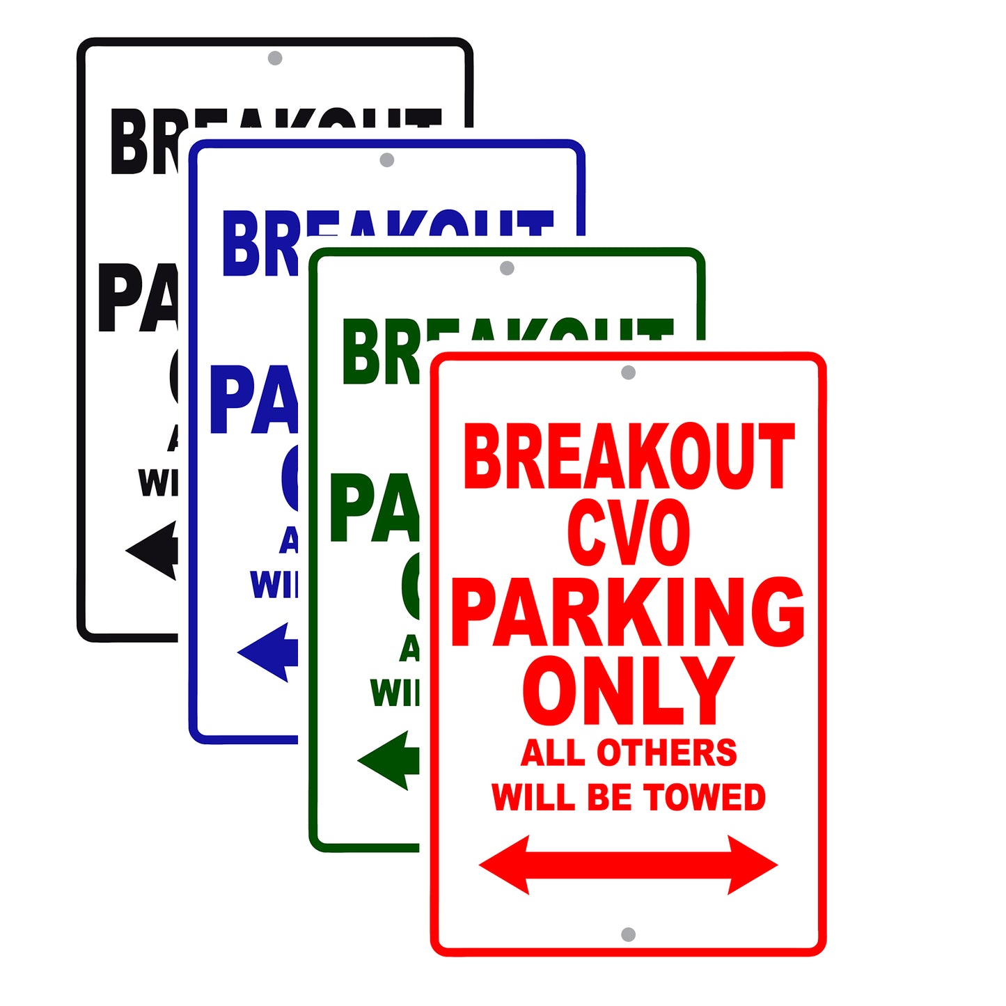 Harley Davidson Break Out CVO Parking Only All Others Will Be Towed Aluminum Decor Garage Sign