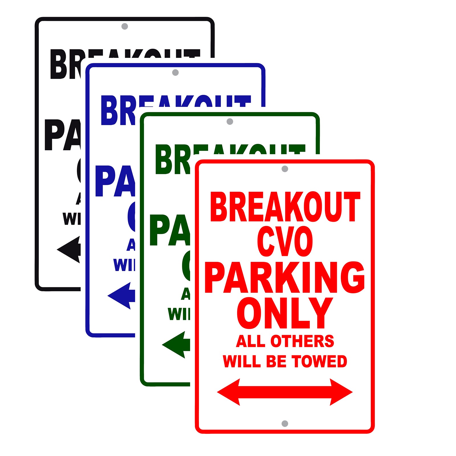 Harley Davidson Break Out CVO Parking Only All Others Will Be Towed Aluminum Decor Garage Sign
