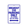Harley Davidson Break Out CVO Parking Only All Others Will Be Towed Aluminum Decor Garage Sign