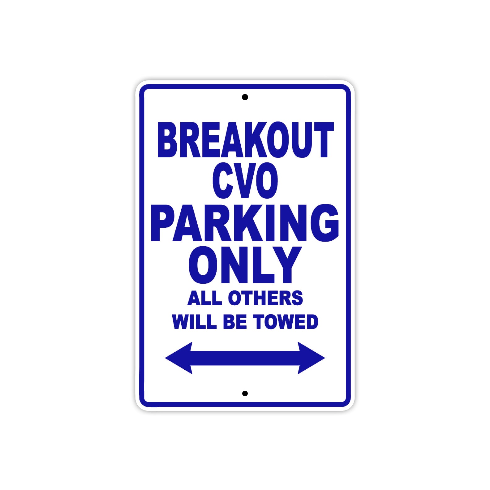 Harley Davidson Break Out CVO Parking Only All Others Will Be Towed Aluminum Decor Garage Sign