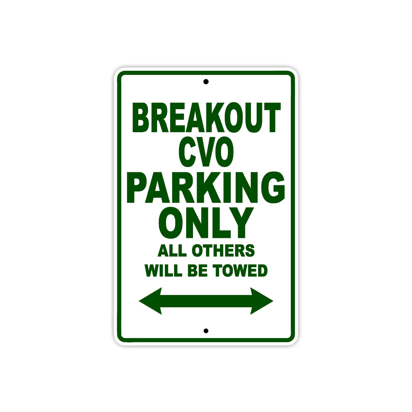 Harley Davidson Break Out CVO Parking Only All Others Will Be Towed Aluminum Decor Garage Sign