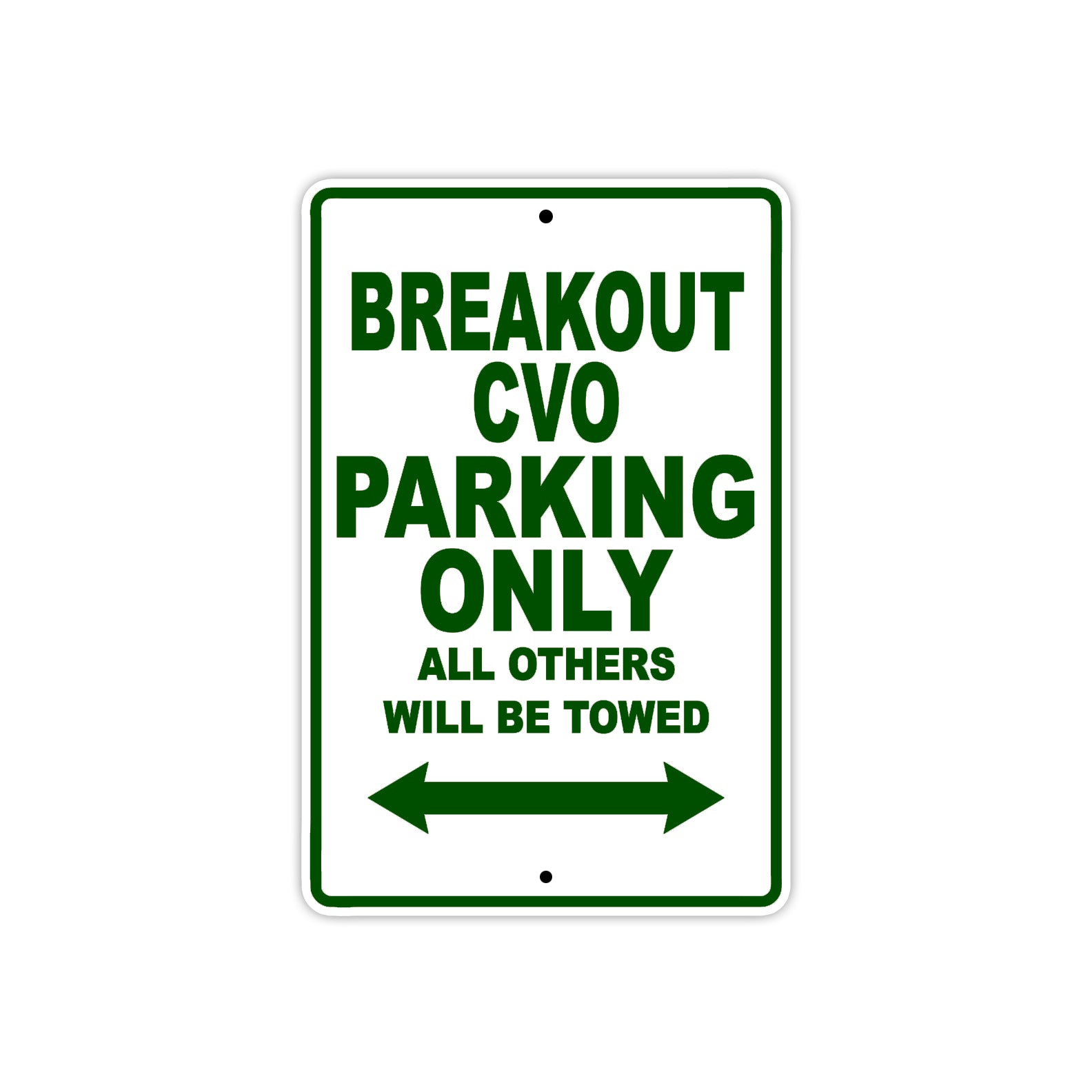 Harley Davidson Break Out CVO Parking Only All Others Will Be Towed Aluminum Decor Garage Sign