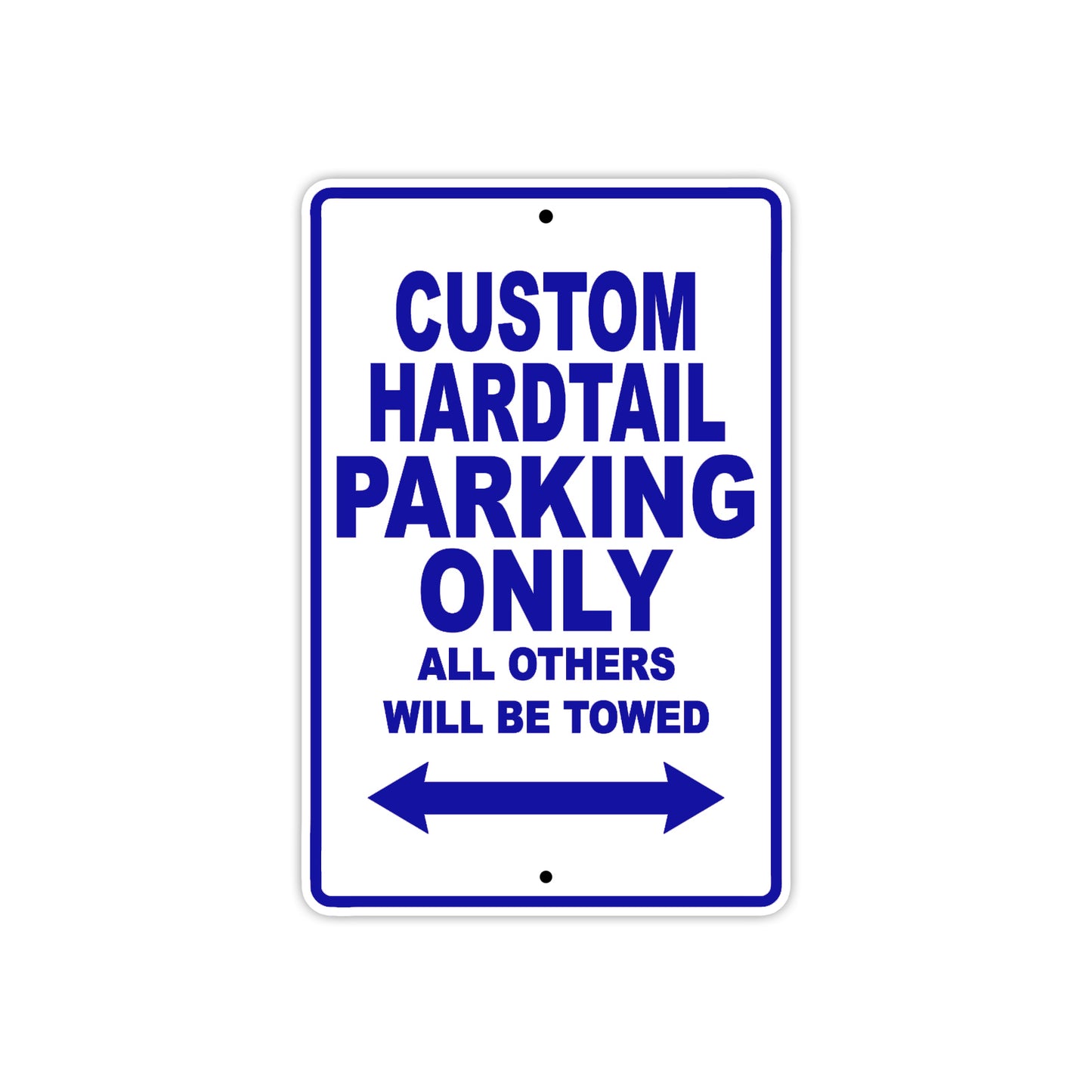 Harley Davidson Custom Hardtail Parking Only All Others Will Be Towed Aluminum Decor Garage Sign