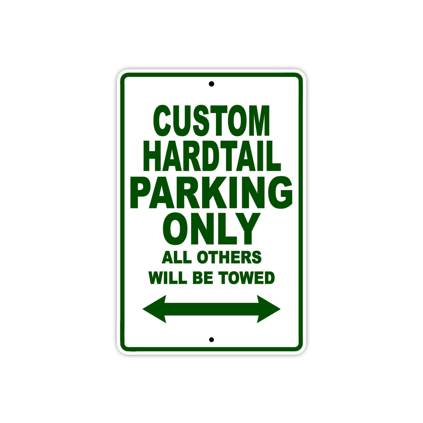 Harley Davidson Custom Hardtail Parking Only All Others Will Be Towed Aluminum Decor Garage Sign