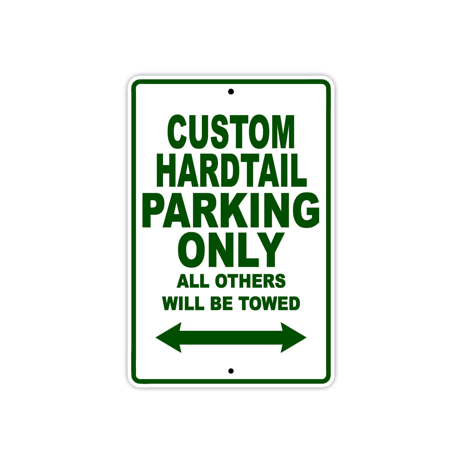 Harley Davidson Custom Hardtail Parking Only All Others Will Be Towed Aluminum Decor Garage Sign