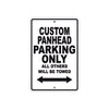 Harley Davidson Custom Panhead Parking Only All Others Will Be Towed Aluminum Decor Garage Sign