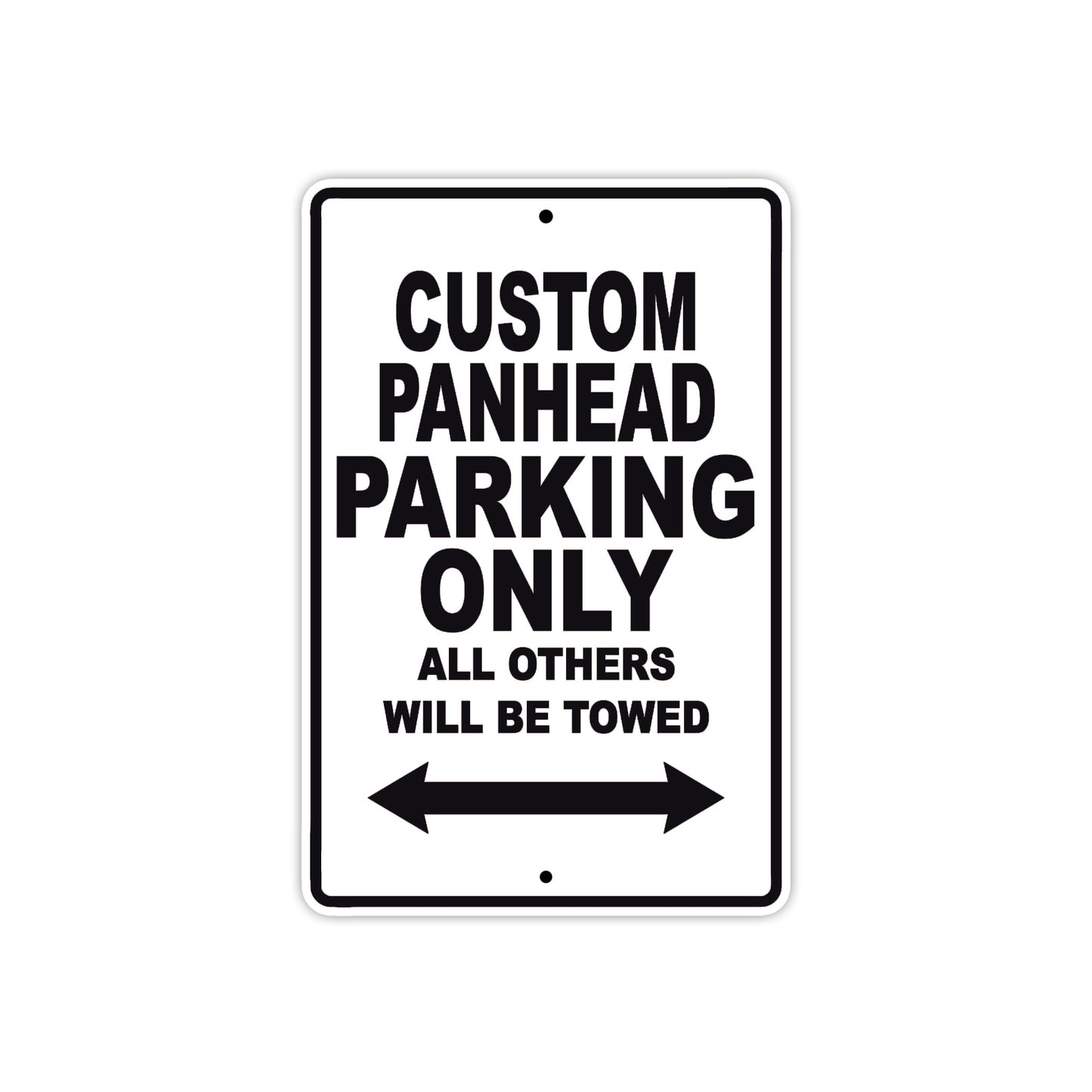 Harley Davidson Custom Panhead Parking Only All Others Will Be Towed Aluminum Decor Garage Sign