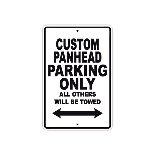 Harley Davidson Custom Panhead Parking Only All Others Will Be Towed Aluminum Decor Garage Sign