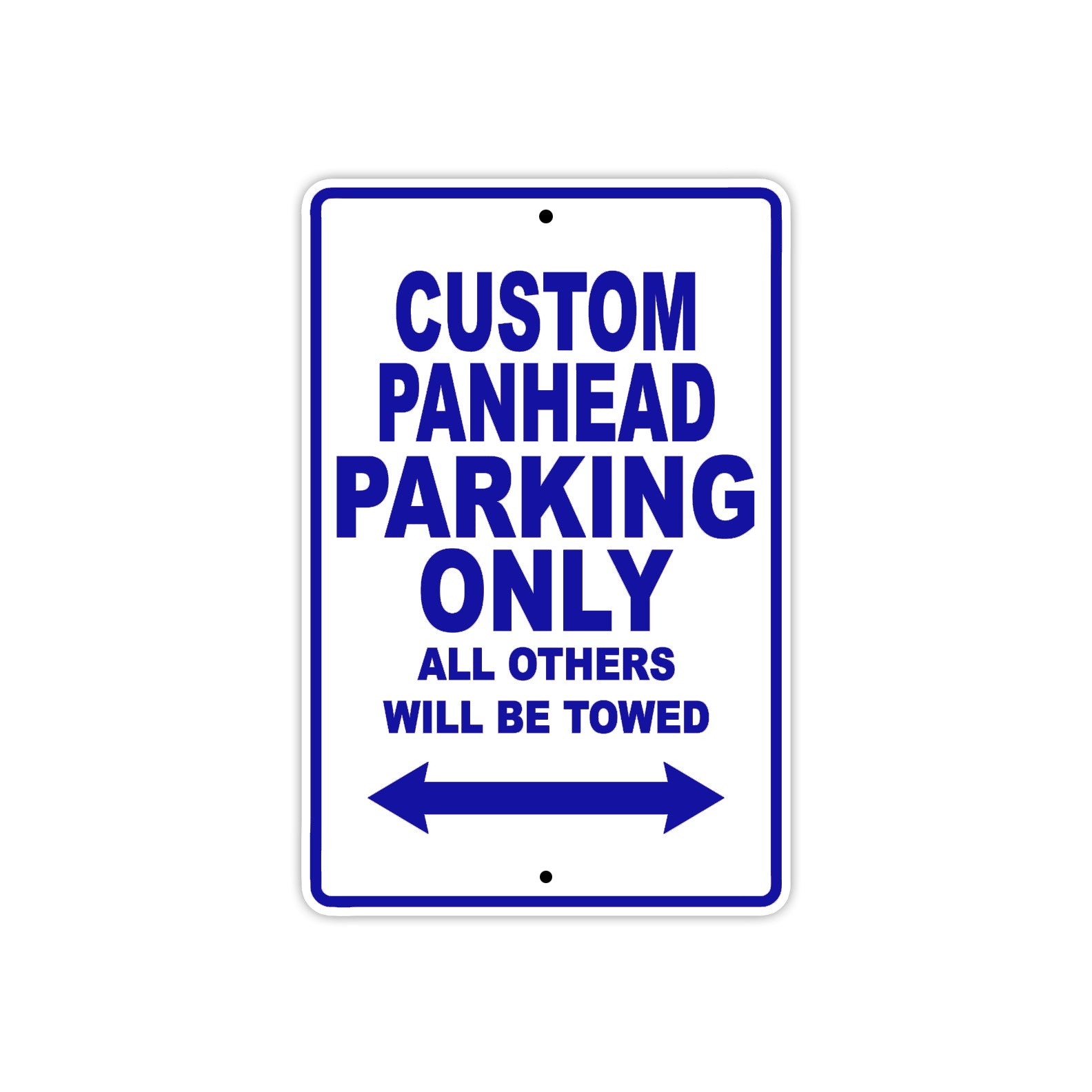 Harley Davidson Custom Panhead Parking Only All Others Will Be Towed Aluminum Decor Garage Sign