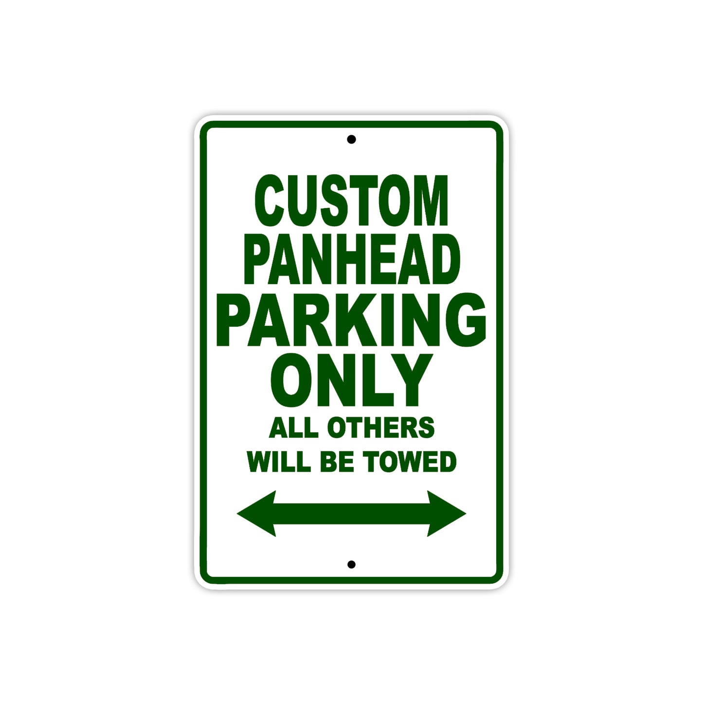 Harley Davidson Custom Panhead Parking Only All Others Will Be Towed Aluminum Decor Garage Sign