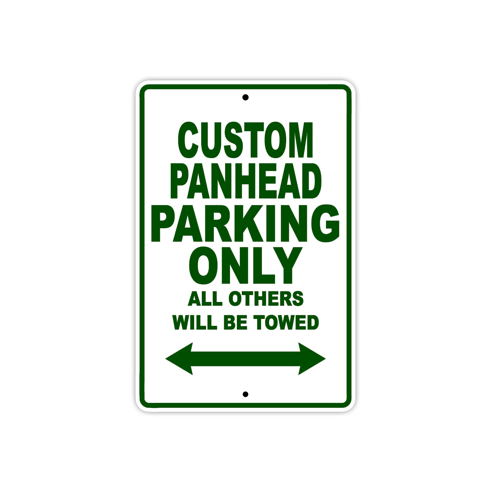 Harley Davidson Custom Panhead Parking Only All Others Will Be Towed Aluminum Decor Garage Sign
