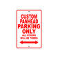 Harley Davidson Custom Panhead Parking Only All Others Will Be Towed Aluminum Decor Garage Sign