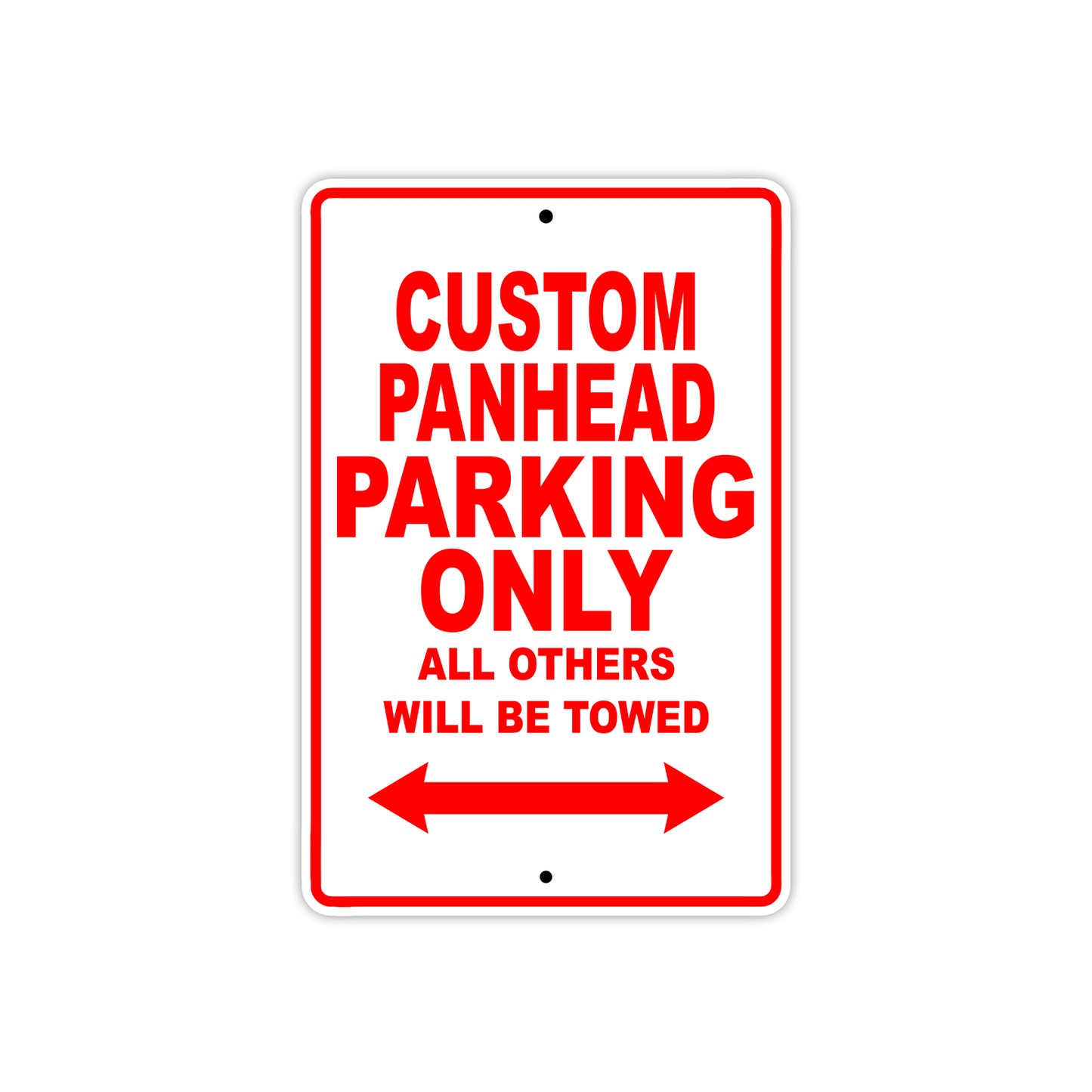 Harley Davidson Custom Panhead Parking Only All Others Will Be Towed Aluminum Decor Garage Sign
