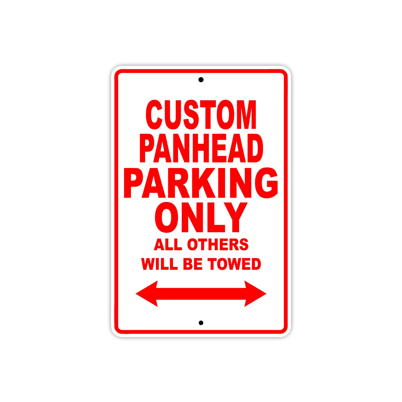 Harley Davidson Custom Panhead Parking Only All Others Will Be Towed Aluminum Decor Garage Sign