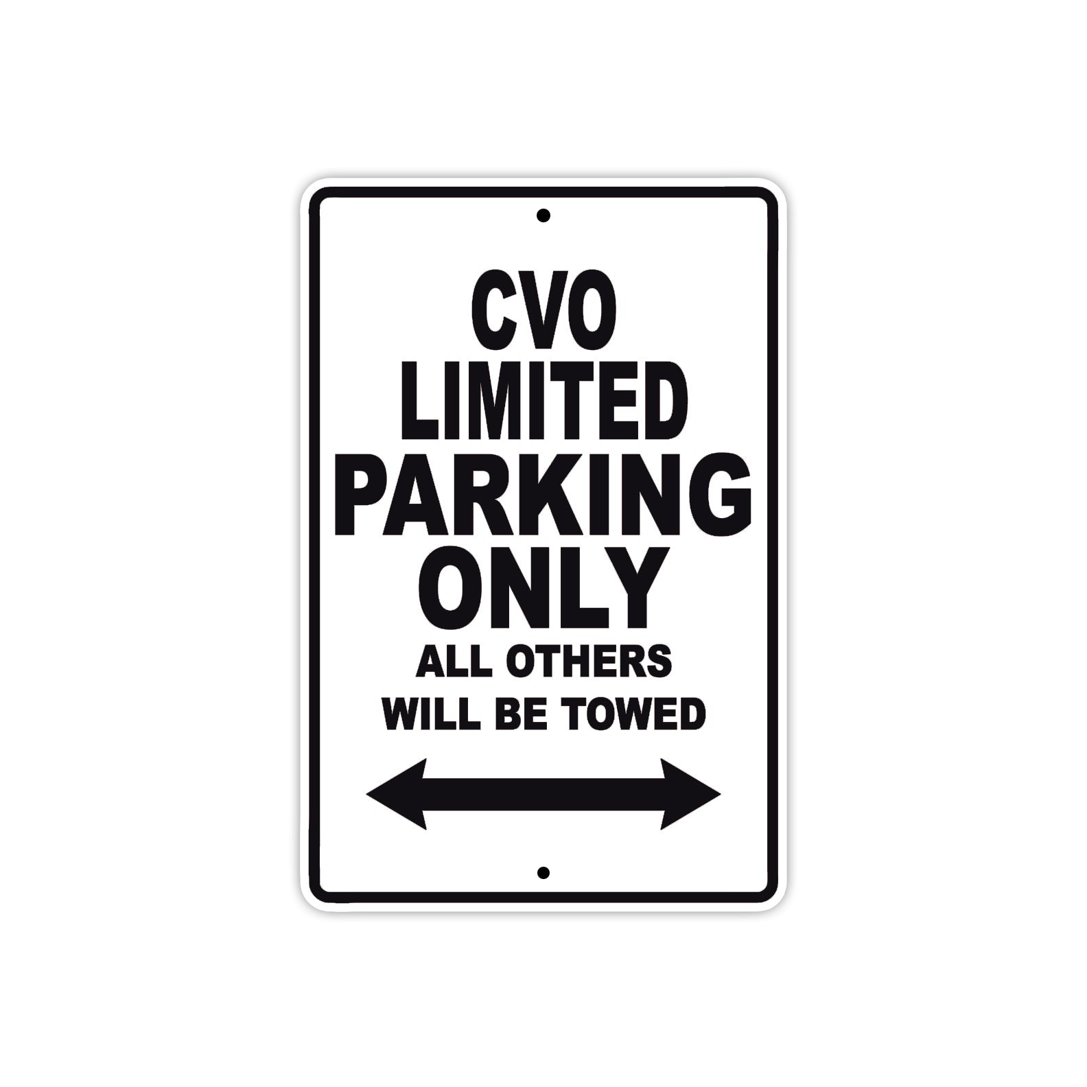 Harley Davidson CVO Limited Parking Only All Others Will Be Towed Aluminum Decor Garage Sign