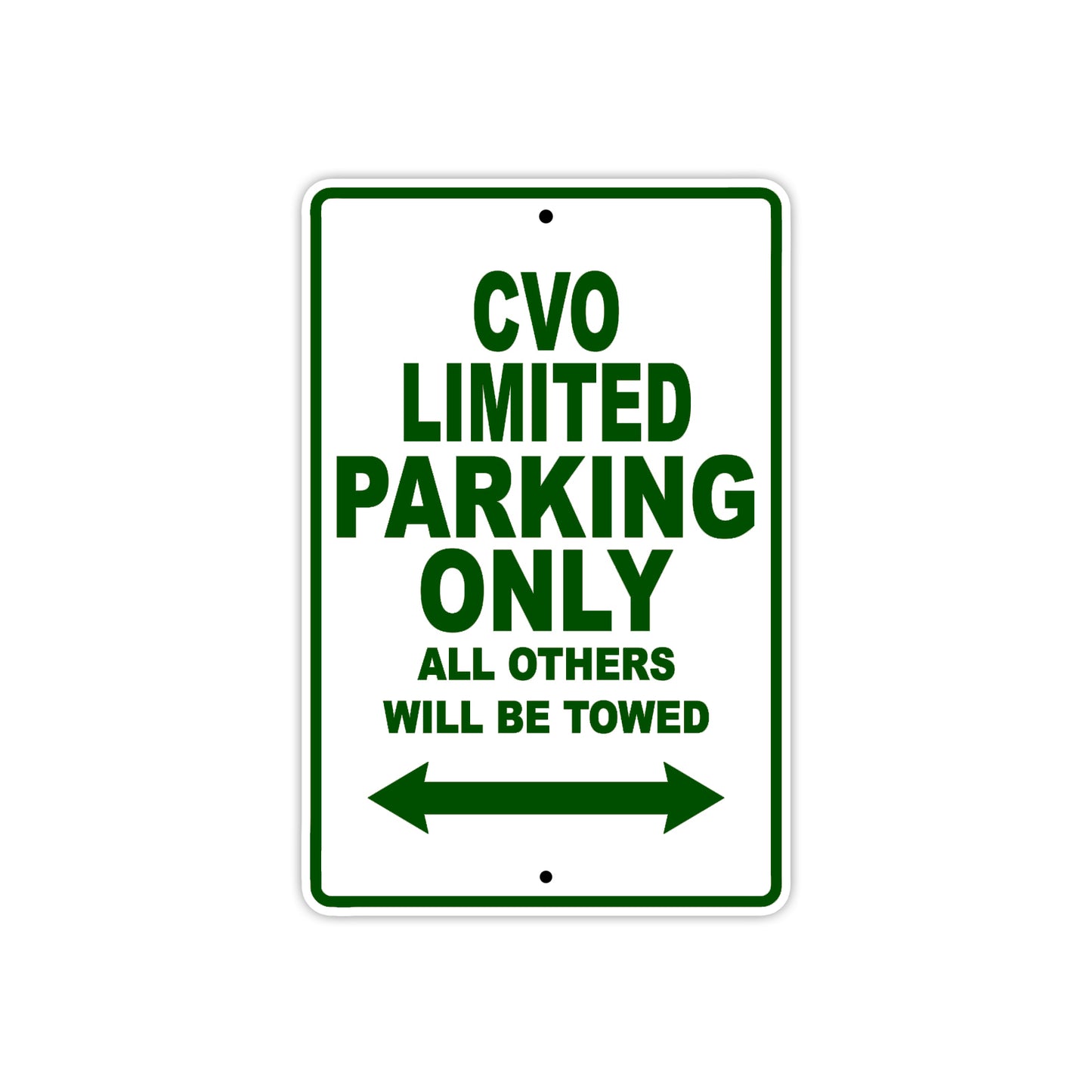 Harley Davidson CVO Limited Parking Only All Others Will Be Towed Aluminum Decor Garage Sign