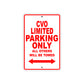 Harley Davidson CVO Limited Parking Only All Others Will Be Towed Aluminum Decor Garage Sign