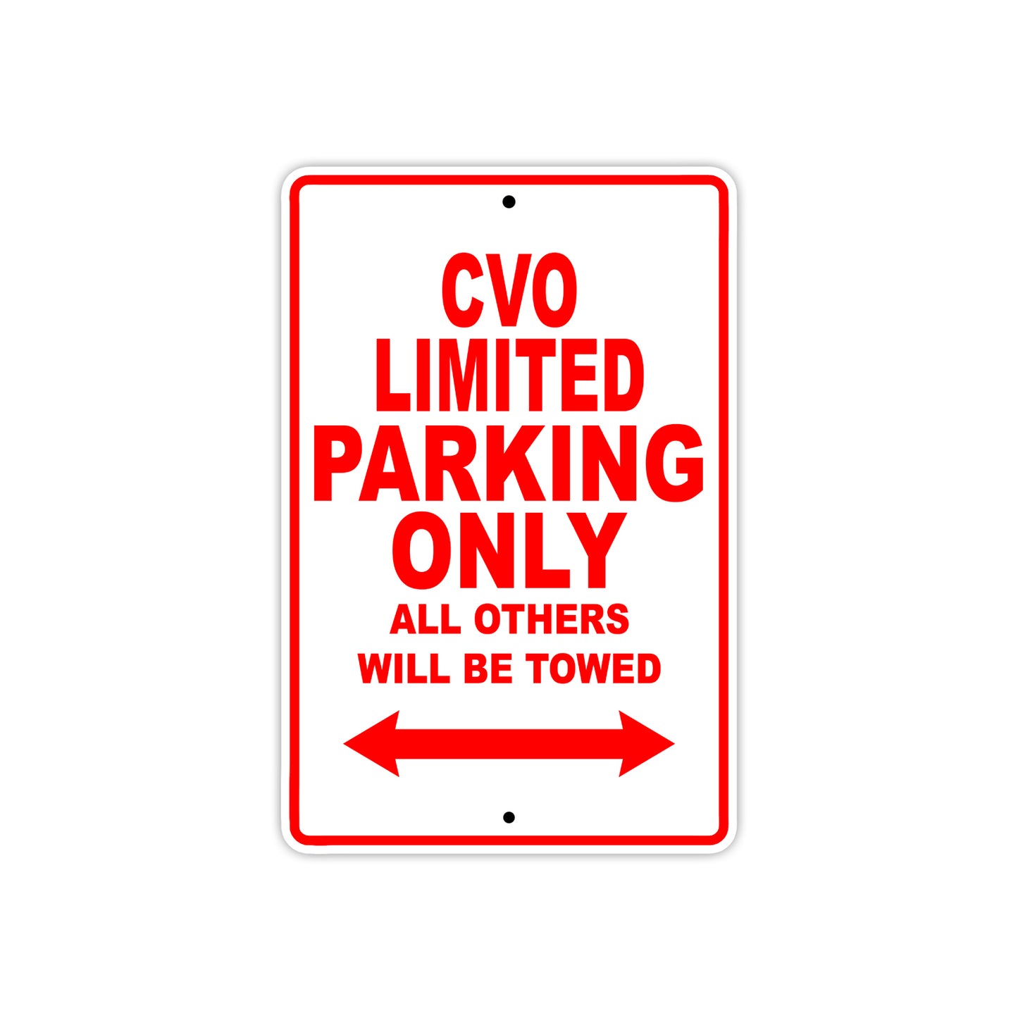 Harley Davidson CVO Limited Parking Only All Others Will Be Towed Aluminum Decor Garage Sign