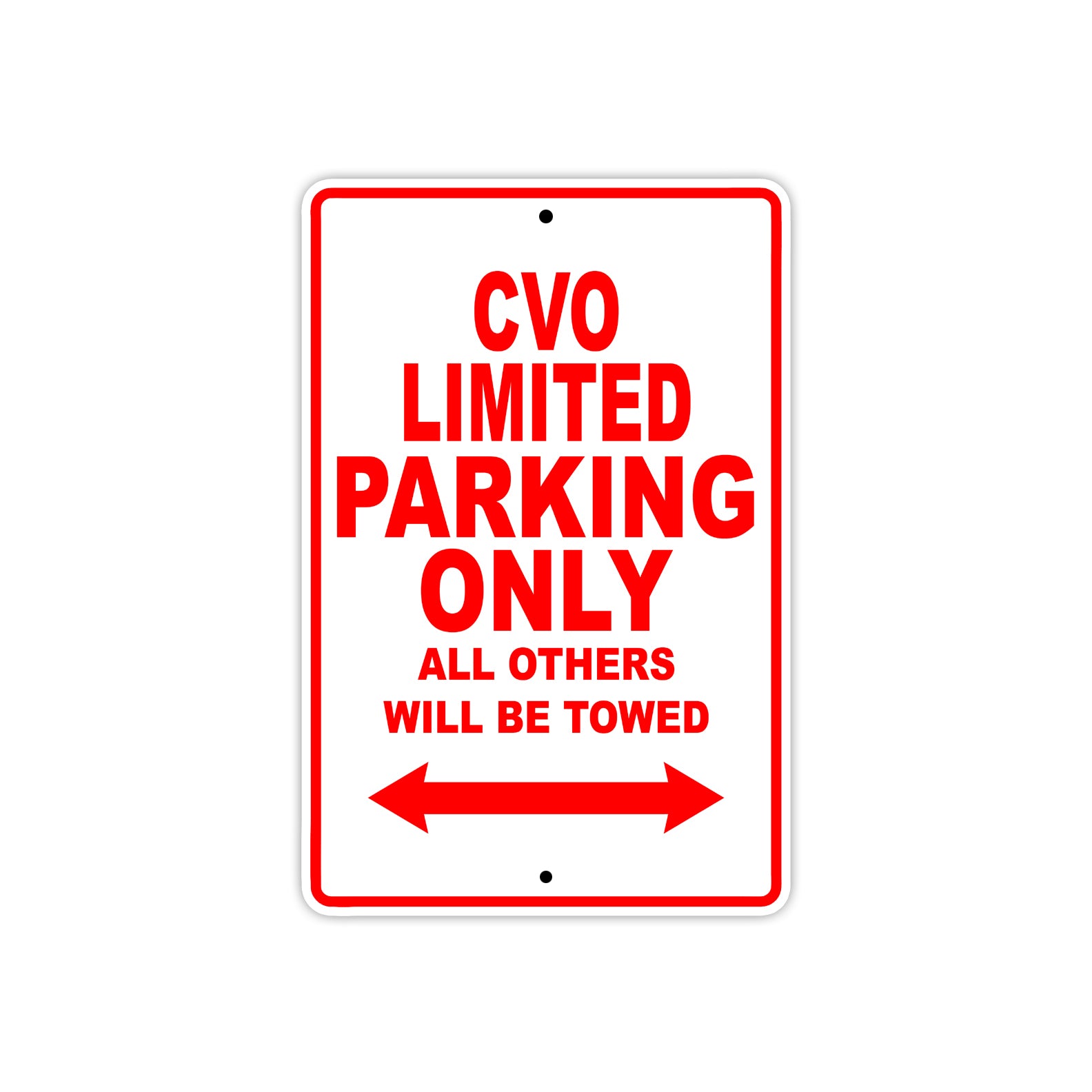 Harley Davidson CVO Limited Parking Only All Others Will Be Towed Aluminum Decor Garage Sign