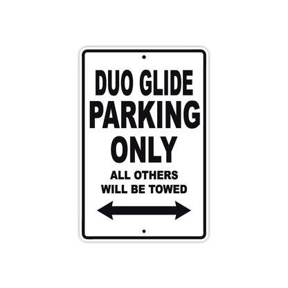 Harley Davidson Duo Glide Parking Only All Others Will Be Towed Aluminum Decor Garage Sign