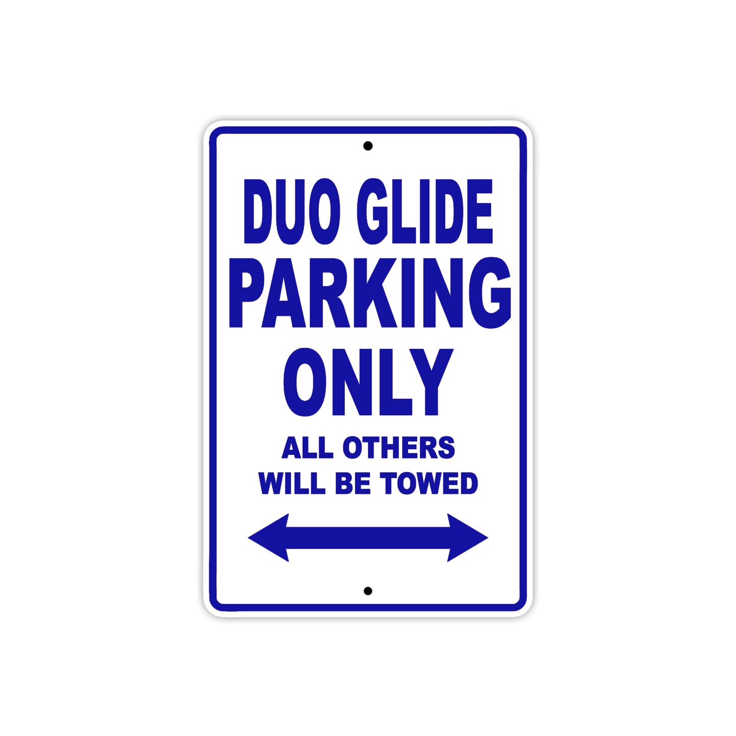 Harley Davidson Duo Glide Parking Only All Others Will Be Towed Aluminum Decor Garage Sign