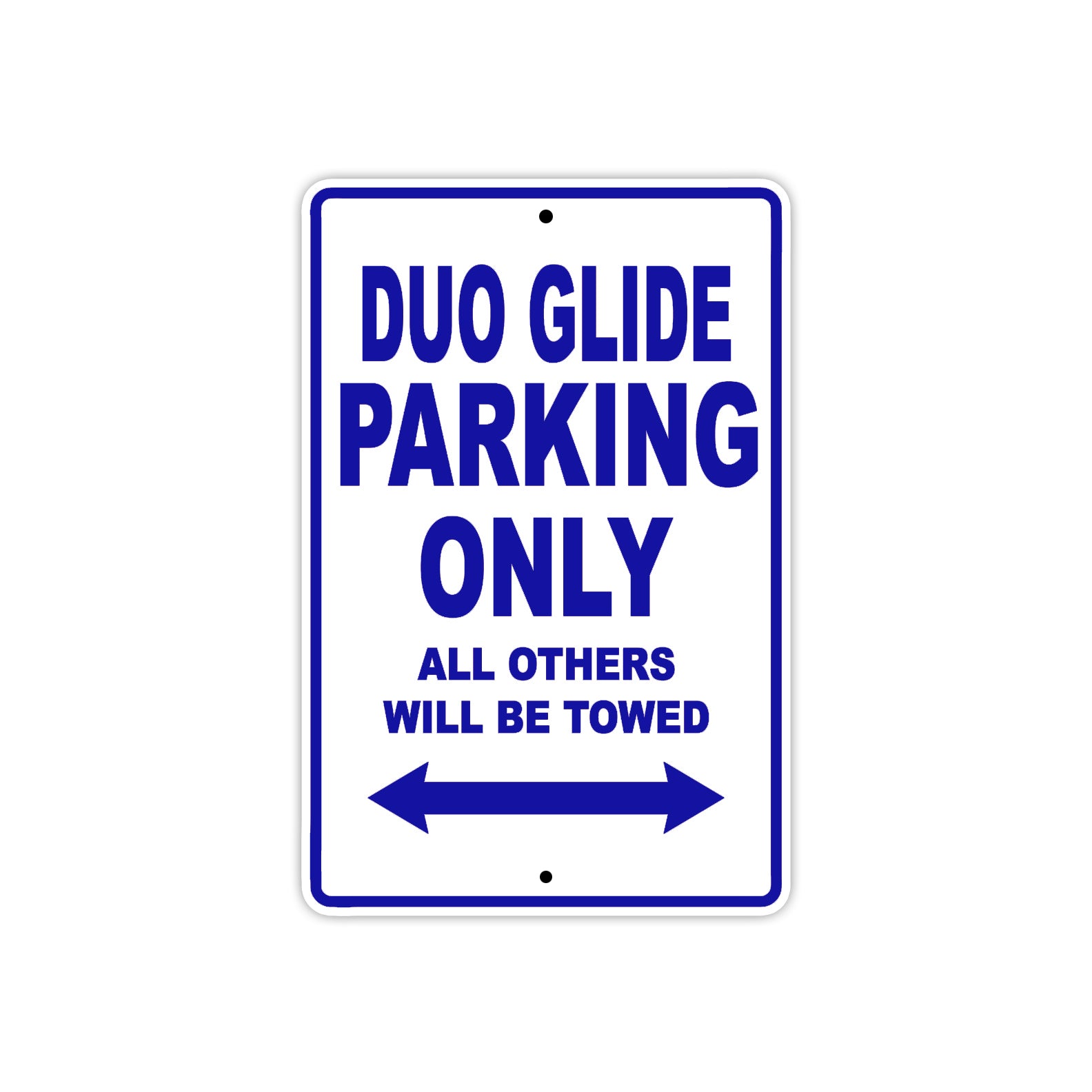 Harley Davidson Duo Glide Parking Only All Others Will Be Towed Aluminum Decor Garage Sign