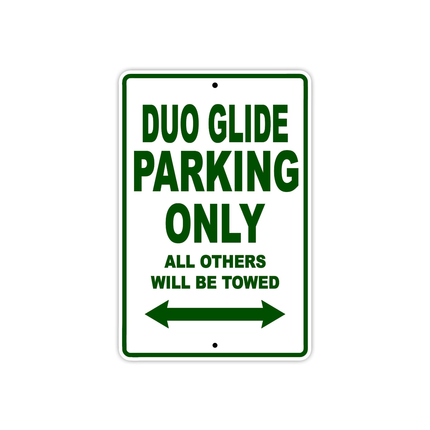 Harley Davidson Duo Glide Parking Only All Others Will Be Towed Aluminum Decor Garage Sign