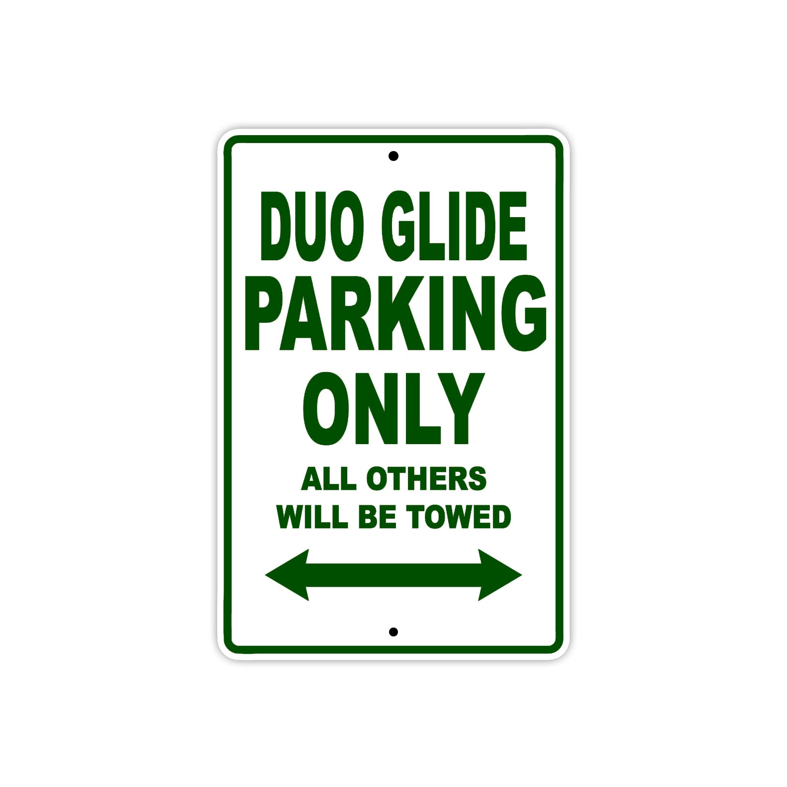 Harley Davidson Duo Glide Parking Only All Others Will Be Towed Aluminum Decor Garage Sign