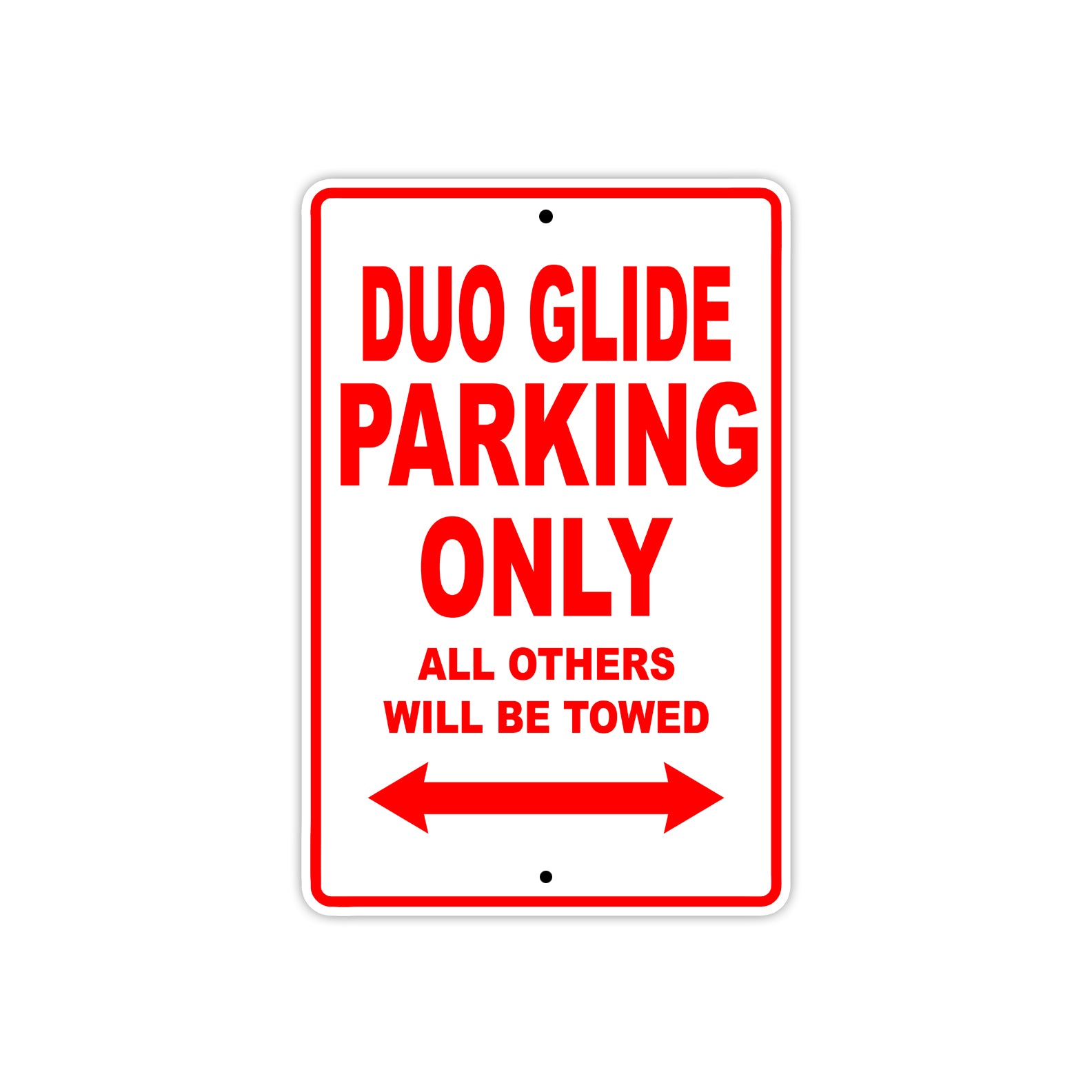 Harley Davidson Duo Glide Parking Only All Others Will Be Towed Aluminum Decor Garage Sign