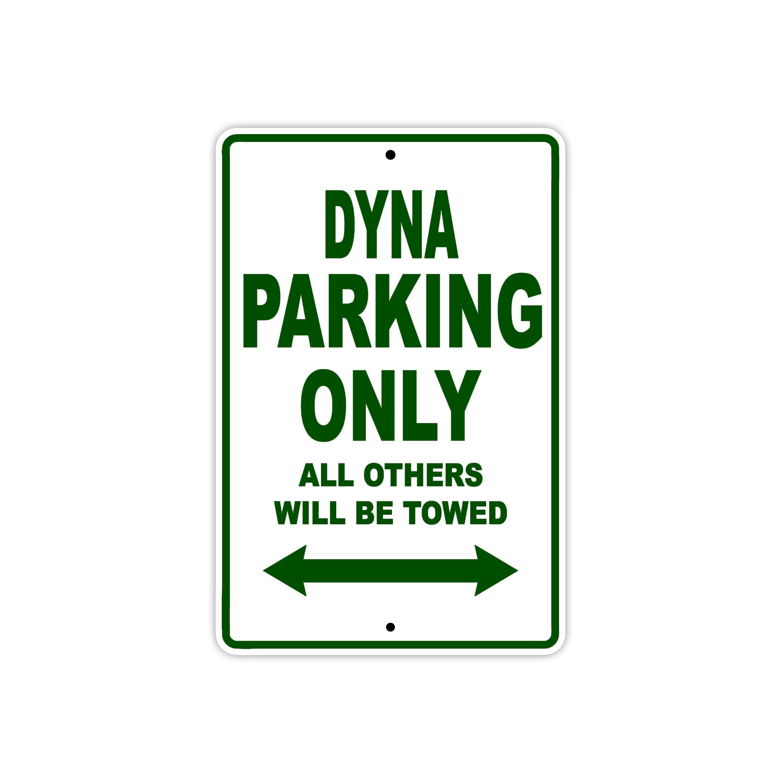 Harley Davidson Dyna Parking Only All Others Will Be Towed Aluminum Decor Garage Sign