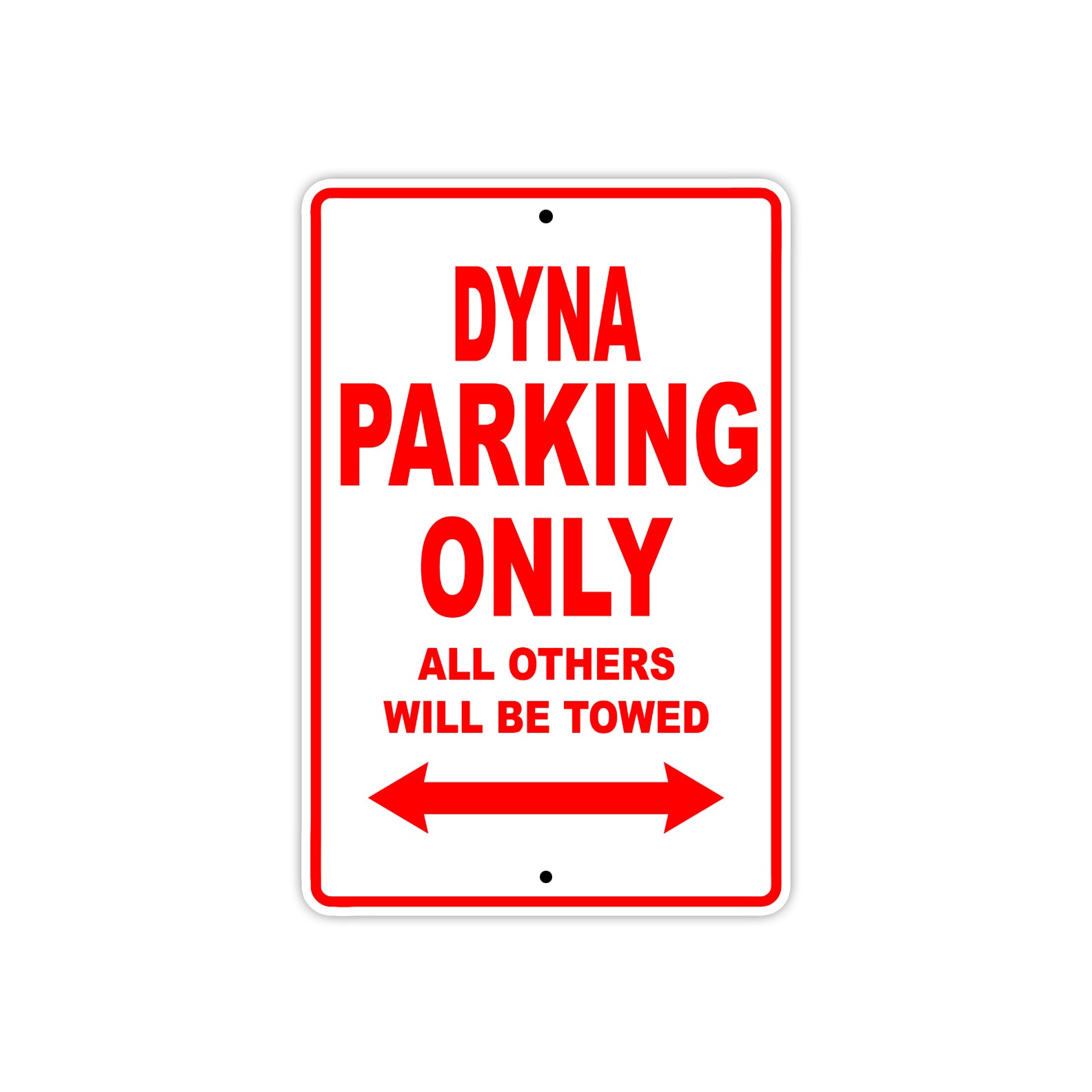 Harley Davidson Dyna Parking Only All Others Will Be Towed Aluminum Decor Garage Sign
