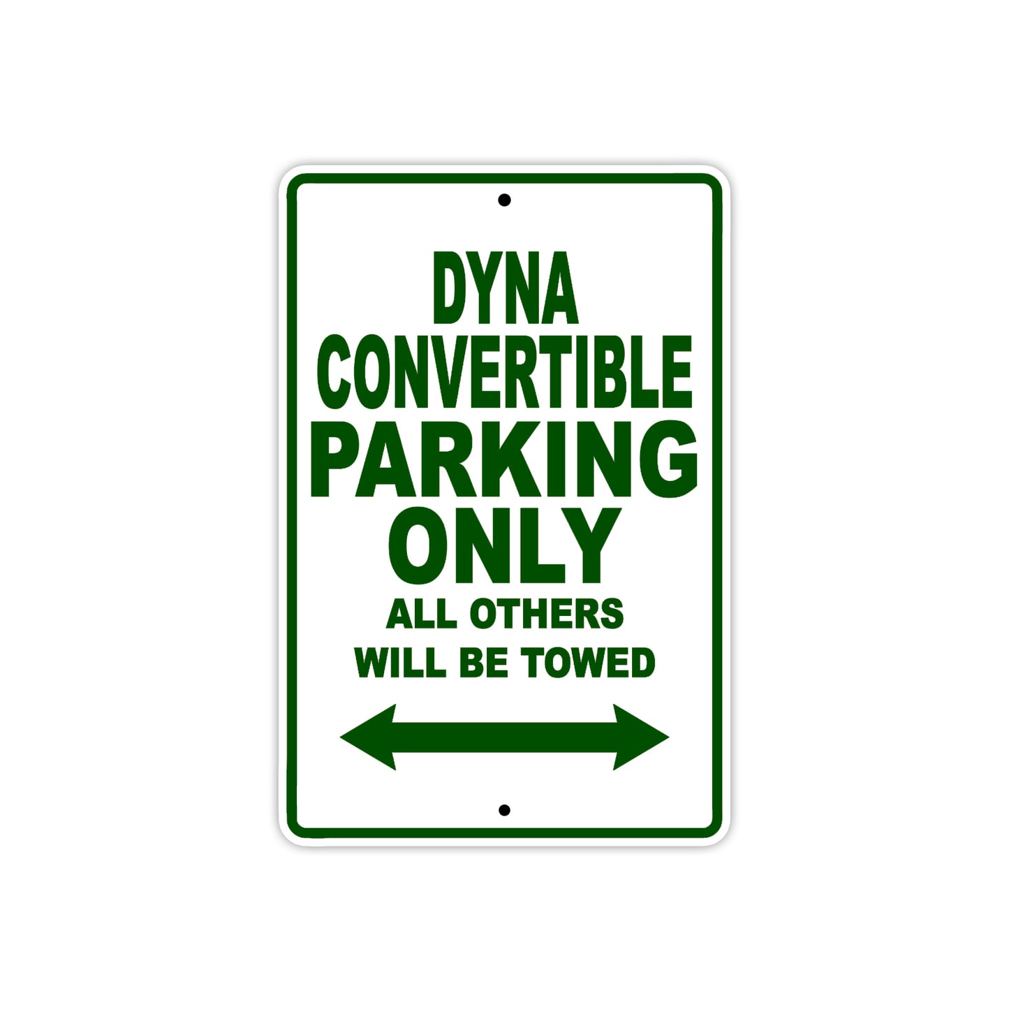 Harley Davidson Dyna Convertible Parking Only All Others Will Be Towed Aluminum Decor Garage Sign