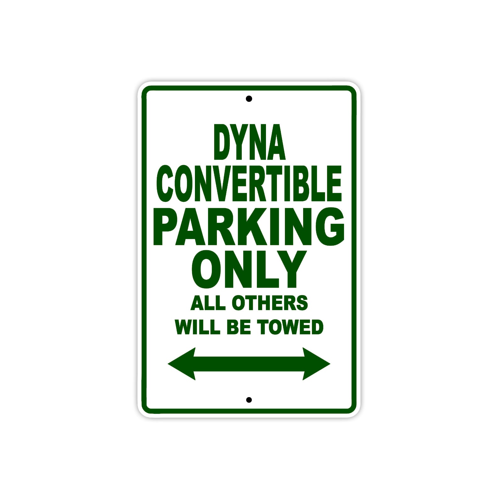 Harley Davidson Dyna Convertible Parking Only All Others Will Be Towed Aluminum Decor Garage Sign