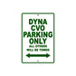 Harley Davidson Dyna CVO Parking Only All Others Will Be Towed Aluminum Decor Garage Sign