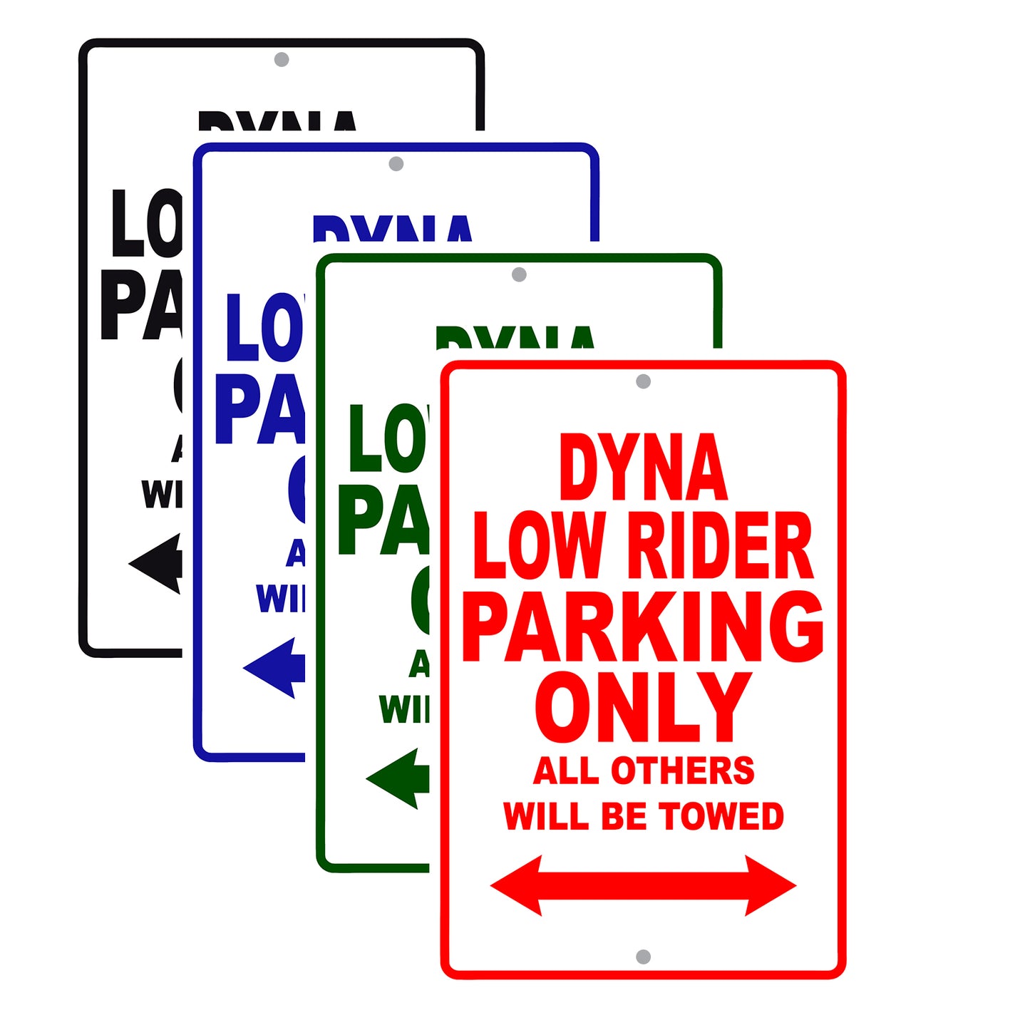 Harley Davidson Dyna Low Rider Parking Only All Others Will Be Towed Aluminum Decor Garage Sign