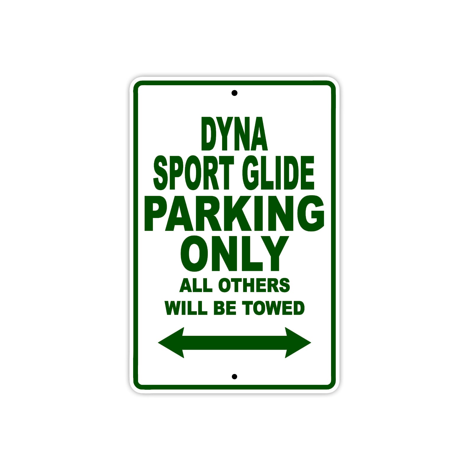 Harley Davidson Dyna Sport Glide Parking Only All Others Will Be Towed Aluminum Decor Garage Sign