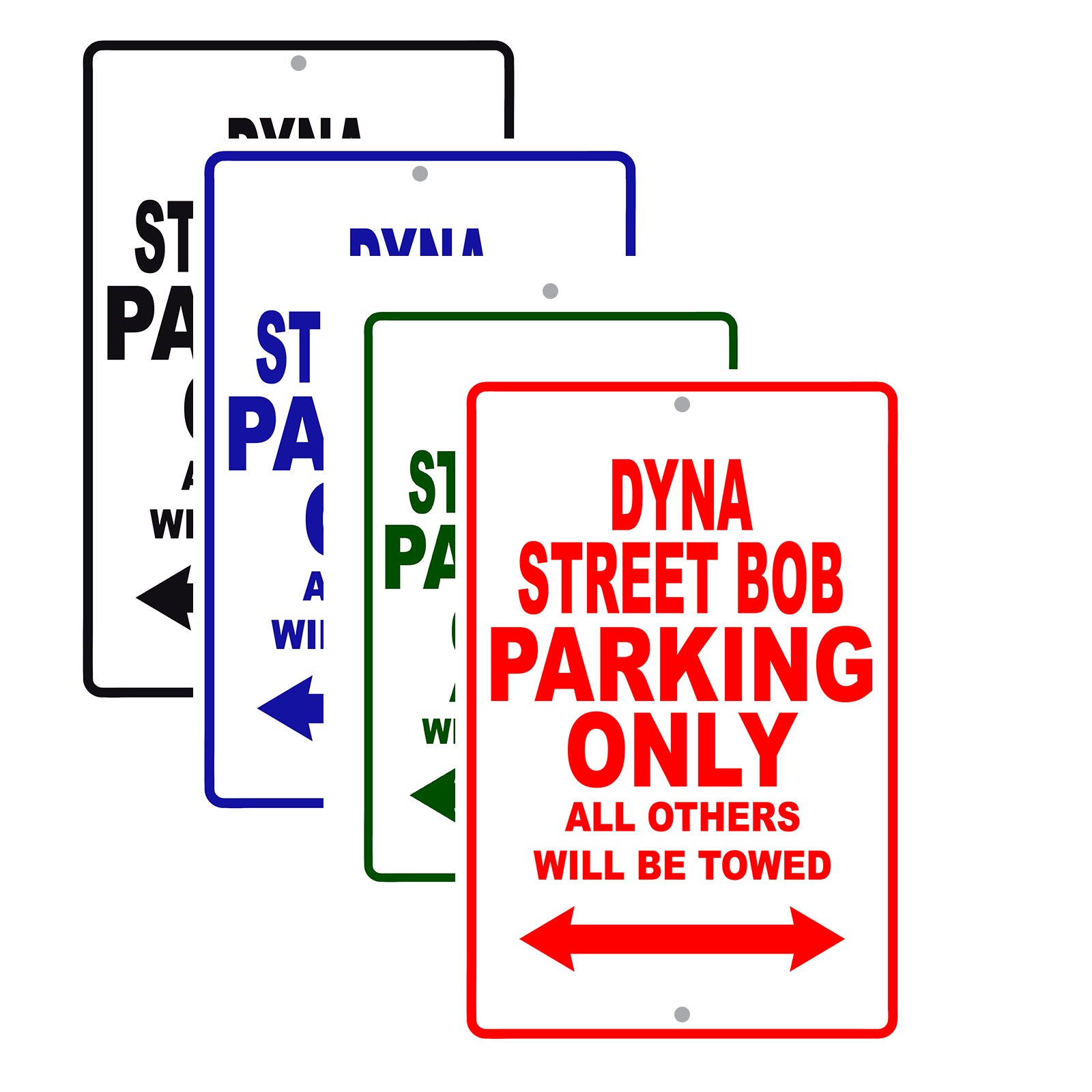 Harley Davidson Dyna Street Bob Parking Only All Others Will Be Towed Aluminum Decor Garage Sign