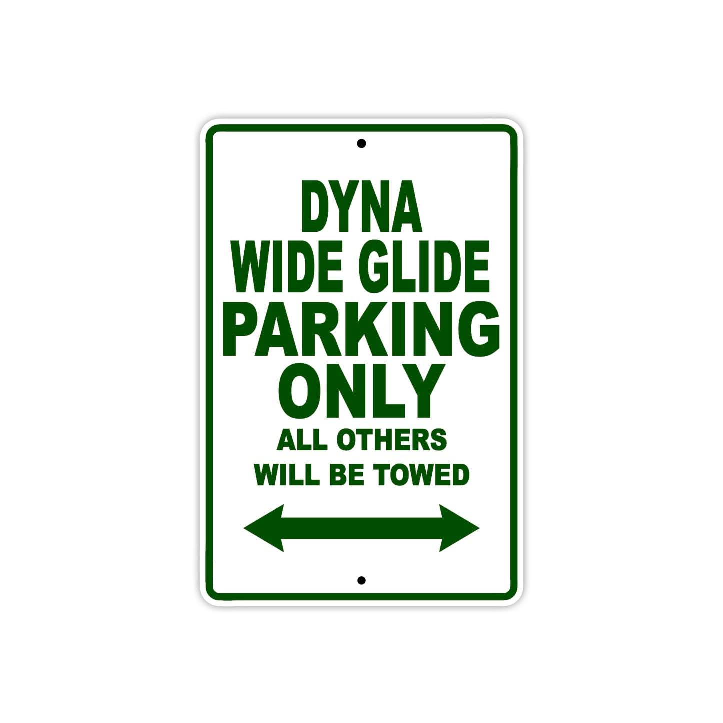 Harley Davidson Dyna Wide Glide Parking Only All Others Will Be Towed Aluminum Decor Garage Sign