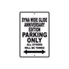 Harley Davidson Dyna Wide Glide Anniversary Edition Parking Only All Others Will Be Towed Aluminum Decor Garage Sign