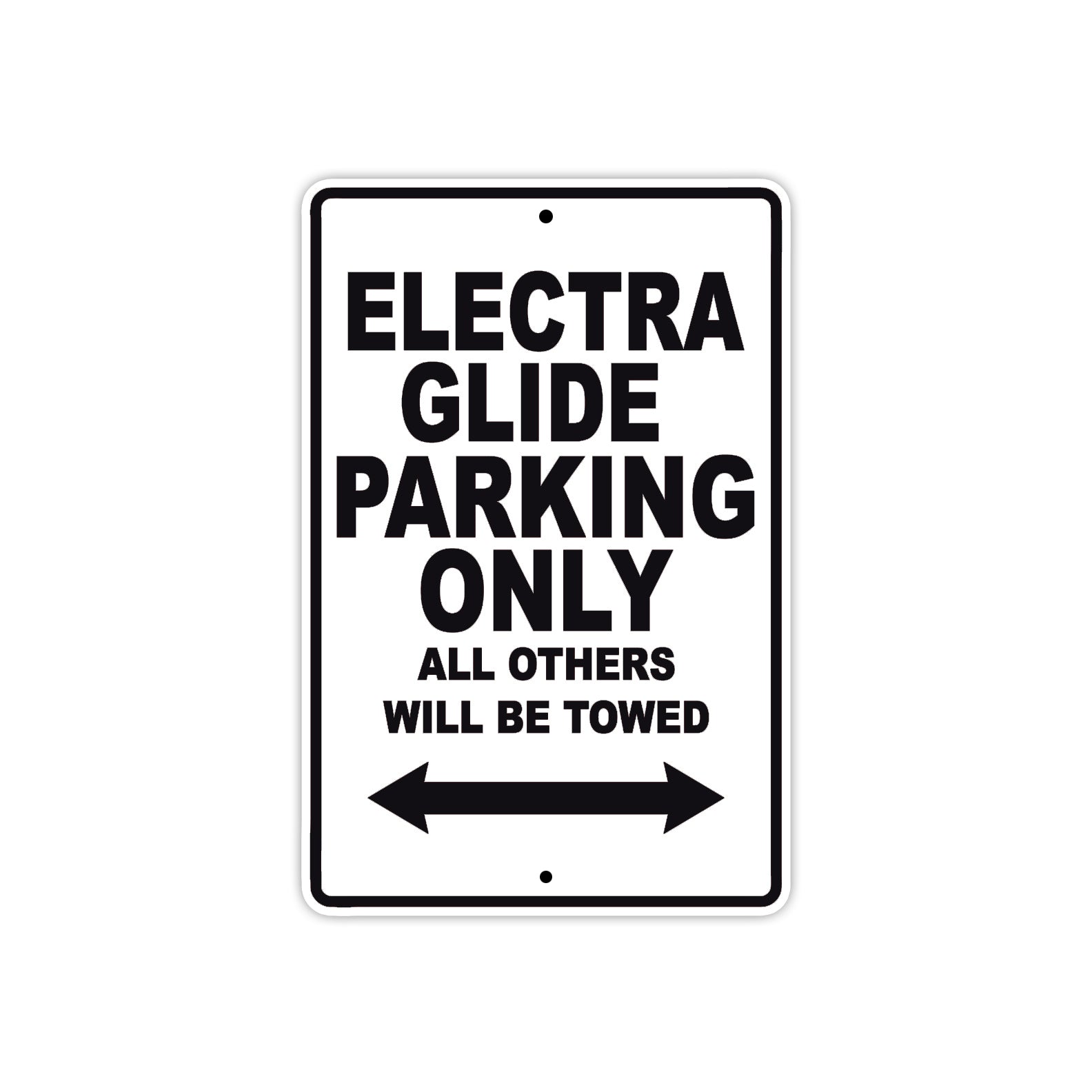 Harley Davidson Electra Glide Parking Only All Others Will Be Towed Aluminum Decor Garage Sign