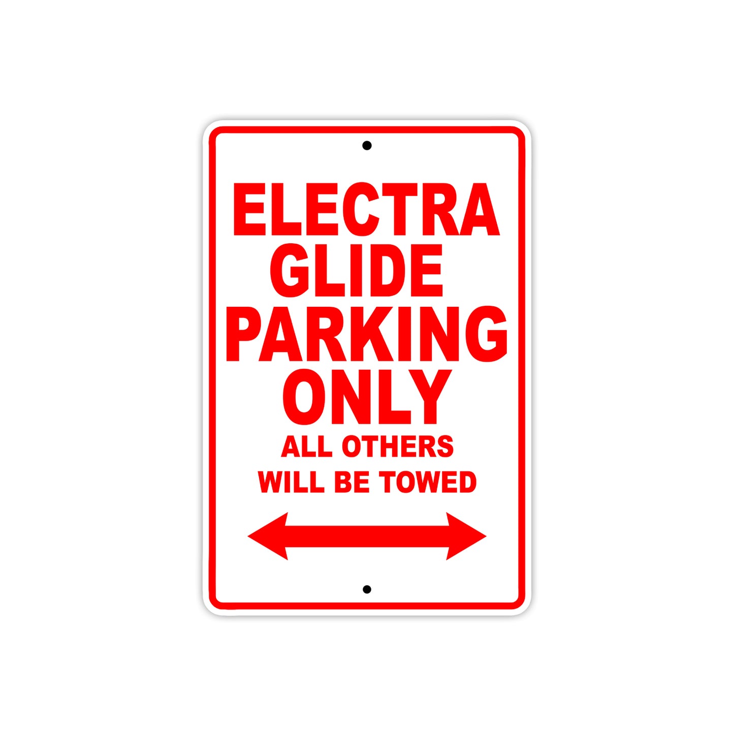 Harley Davidson Electra Glide Parking Only All Others Will Be Towed Aluminum Decor Garage Sign