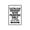 Harley Davidson Electra Glide Anniversary Edition Parking Only All Others Will Be Towed Aluminum Decor Garage Sign