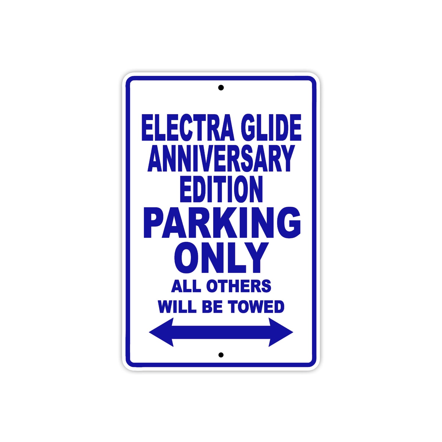 Harley Davidson Electra Glide Anniversary Edition Parking Only All Others Will Be Towed Aluminum Decor Garage Sign